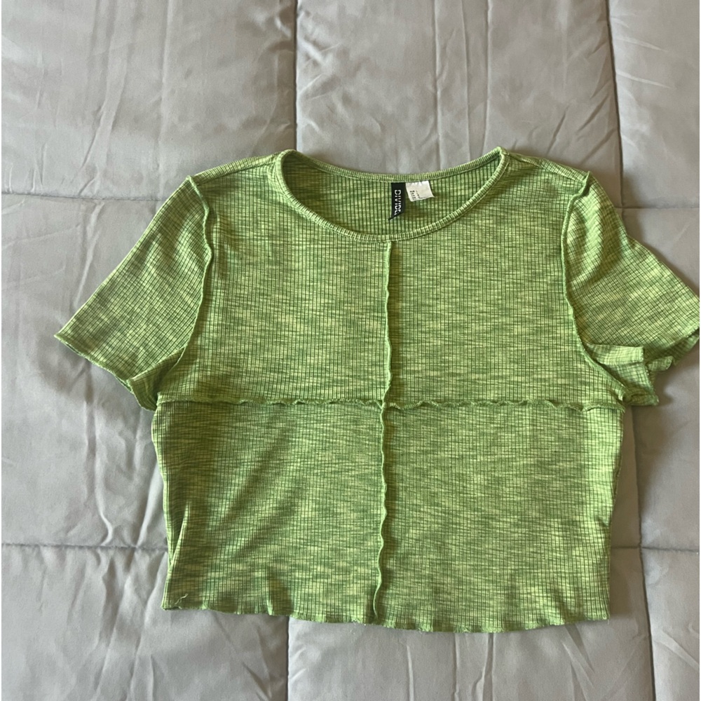 Green crop top
